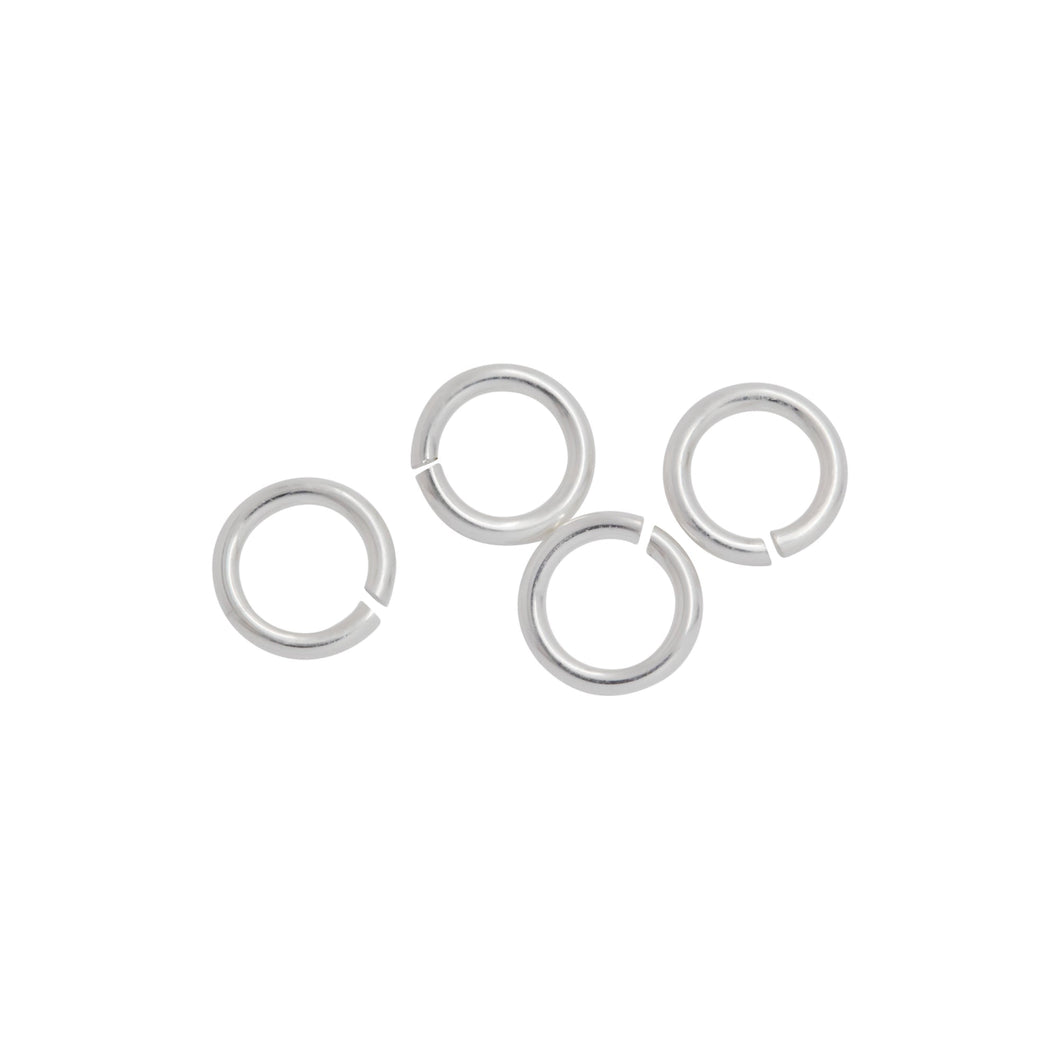 Jump Rings. Sterling Silver 22.0 Gauge 4.0mm Width / Length / Height, Smooth Open Jump Ring. Quantity Per Pack: 100 Pieces.