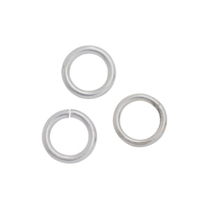 Jump Rings. Sterling Silver 18.0 Gauge 7.1mm Width / Length / Height, Smooth Open Jump Ring. Quantity Per Pack: 50 Pieces.