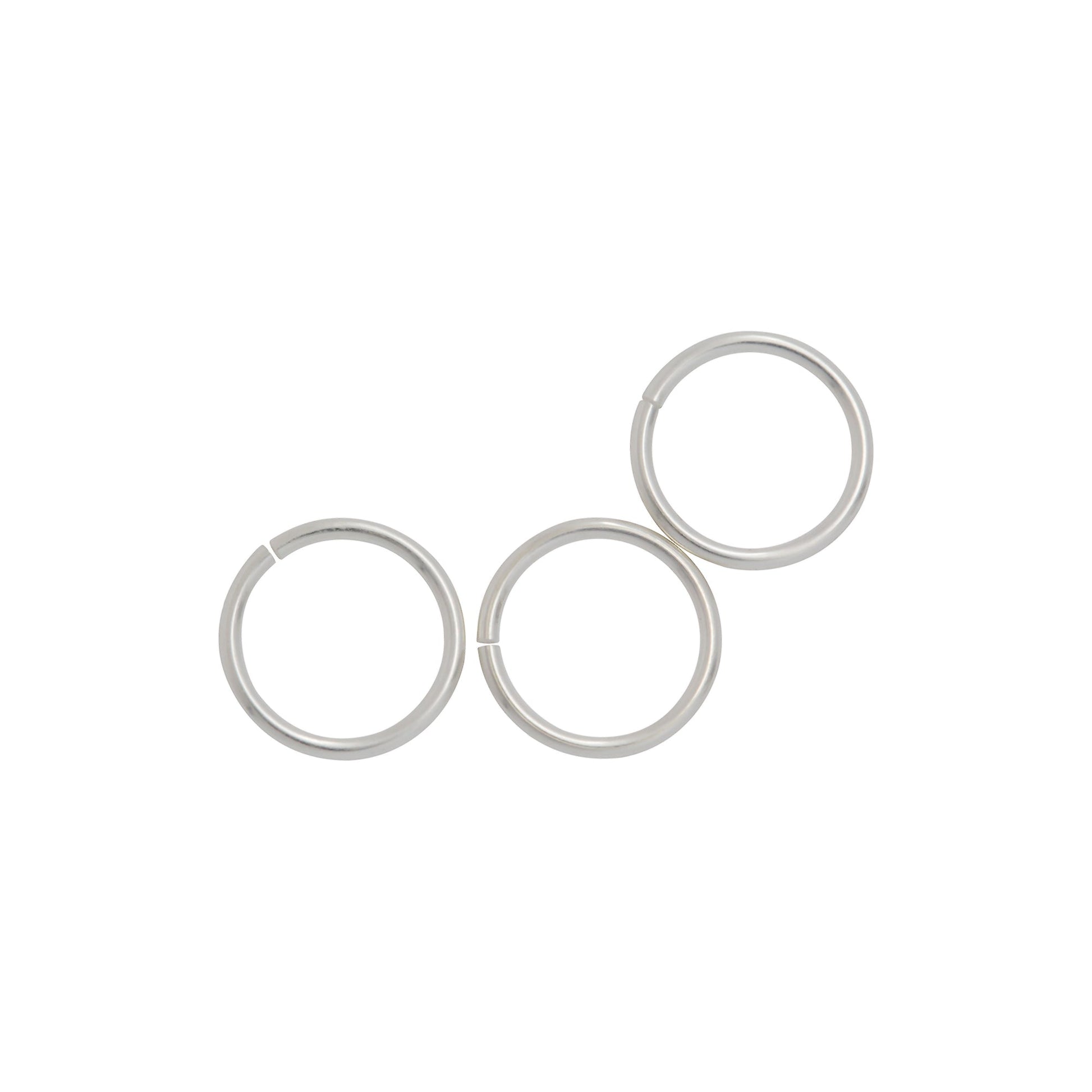 Jump Rings. Sterling Silver 20.0 Gauge 8.0mm Width / Length / Height, Smooth Open Jump Ring. Quantity Per Pack: 50 Pieces.