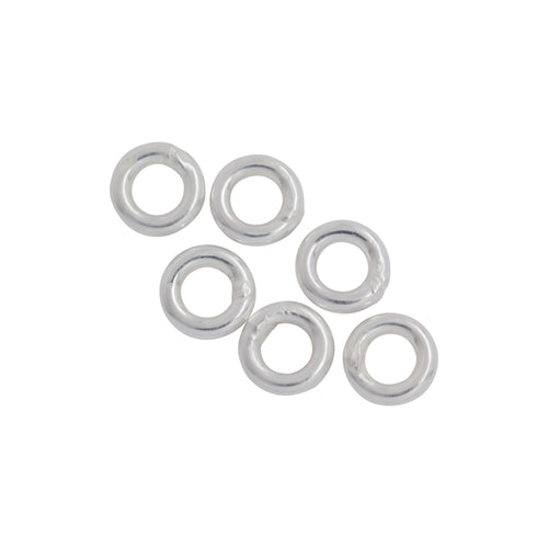 Jump Rings. Sterling Silver 22.0 Gauge 3.0mm Width / Length / Height, Smooth Close Jump Ring. Quantity Per Pack: 100 Pieces.