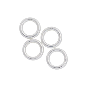 Jump Rings. Sterling Silver 22.0 Gauge 4.0mm Width / Length / Height, Smooth Close Jump Ring. Quantity Per Pack: 100 Pieces.