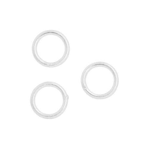 Jump Rings. Sterling Silver 20.0 Gauge 5.0mm Width / Length / Height, Smooth Close Jump Ring. Quantity Per Pack: 50 Pieces.