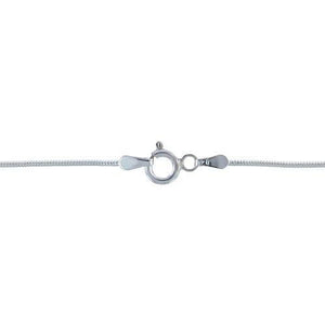 Chain by Clasp. Sterling Silver 1.0mm Width / Length, 16 Inch Round Regular Snake Chain with 6.0mm Width / Length by 1.4mm Thick, Smooth Spring Ring Clasp. Quantity Per Pack: 1 Piece.