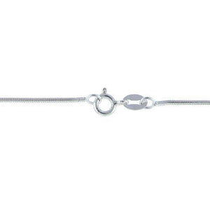 Chain by Clasp. Sterling Silver 1.2mm Width / Length, 16 Inch Round Regular Snake Chain with 6.0mm Width / Length by 1.4mm Thick, Smooth Spring Ring Clasp. Quantity Per Pack: 1 Piece.