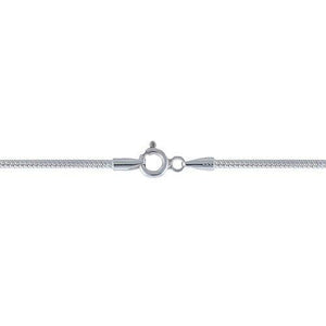 Chain by Clasp. Sterling Silver 2.0mm Width / Length, 16 Inch Round Regular Snake Chain with 6.0mm Width / Length by 1.4mm Thick, Smooth Spring Ring Clasp. Quantity Per Pack: 1 Piece.