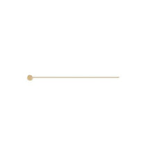 Load image into Gallery viewer, Sterling Silver Gold Plated / Vermeil, 22.0 Gauge 2.0 Inch Length / Height, Smooth Ball Pin. Quantity Per Pack: 100 Pieces.
