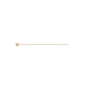 Sterling Silver Gold Plated / Vermeil, 22.0 Gauge 2.0 Inch Length / Height, Smooth Ball Pin. Quantity Per Pack: 100 Pieces.