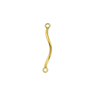 Sterling Silver Flash Gold, 4.4mm Width by 3.2mm Length by 24.0mm Height, Handmade Twisted Chandelier. Quantity Per Pack: 10 Pieces.