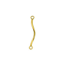 Load image into Gallery viewer, Sterling Silver Flash Gold, 4.4mm Width by 3.2mm Length by 24.0mm Height, Handmade Twisted Chandelier. Quantity Per Pack: 10 Pieces.
