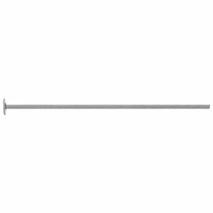 Pins. Sterling Silver 26.0 Gauge, 2.5 Inch Head Pin With 1.3mm Flat Head. Quantity Per Pack: 50 Pieces.