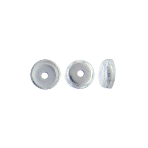 Sterling Silver, 4.6mm Width by 4.6mm Length by 1.6mm Height, End Cap. Quantity Per Pack: 50 Pieces.