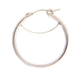 Sterling Silver, 35.0mm Width by 2.0mm Length by 36.0mm Height, Plain Hoop Earring with Wire. Quantity Per Pack: 2 Pieces.