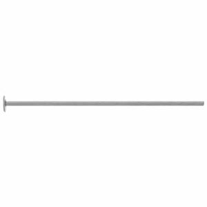 Pins. Sterling Silver 24.0 Gauge, 2.0 Inch Head Pin With 1.4mm Flat Head. Quantity Per Pack: 50 Pieces.