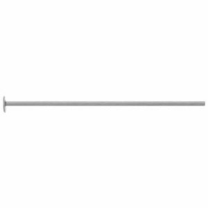 Pins. Sterling Silver 24.0 Gauge, 4.0 Inch Head Pin With 1.4mm Flat Head. Quantity Per Pack: 20 Pieces.