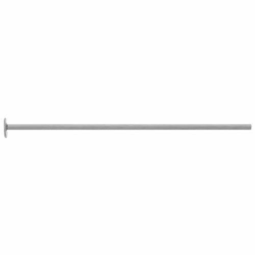 Pins. Sterling Silver 24.0 Gauge, 4.0 Inch Head Pin With 1.4mm Flat Head. Quantity Per Pack: 20 Pieces.