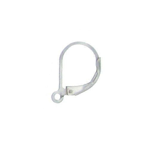 Ear Findings. Sterling Silver 9.0mm Width by 17.0mm Length, Plain Lever Back With 2.7mm Width / Length Open Ring towards the bottom. Quantity Per Pack: 10 Pieces.