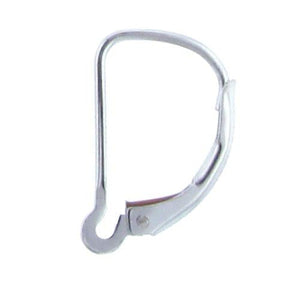 Ear Findings. Sterling Silver 9.2mm Width by 15.0mm Length, Interchangeable Lever Back. Quantity Per Pack: 10 Pieces.