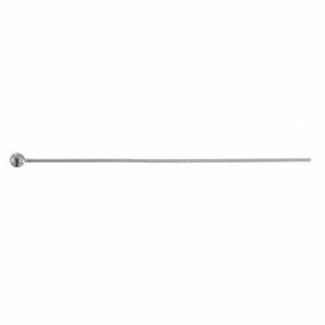 Sterling Silver, 26.0 Gauge 1.0 Inch Ball Pin. Quantity Per Pack: 100 Pieces.