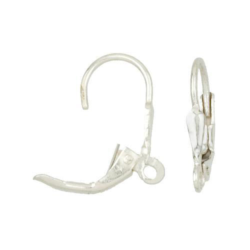 Ear Findings. Sterling Silver 9.3mm Width by 14.0mm Length, Plain Lever Back, With 2.0mm Width by 5.0mm Length Tear Drop towards the bottom. Quantity Per Pack: 10 Pieces.