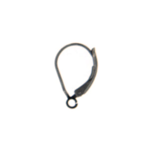 Ear Findings. Sterling Silver Black Diamond 10.0mm Width by 14.1mm Length, Plain Lever Back, With 2.7mm Width / Length Open Ring towards the bottom. Quantity Per Pack: 10 Pieces.