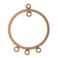 Load image into Gallery viewer, Gold Filled, 20.0mm Width by 0.6mm Length by 26.2mm Height, Flat Circle Chandelier. Quantity Per Pack: 2 Pieces.
