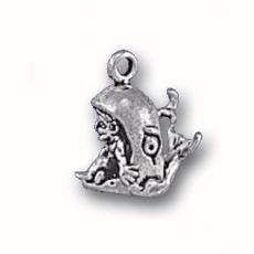 Charms. Sterling Silver, 9.5mm Width by 11.6mm Length by 15.2mm Height, Jonah in Whale Charm. Quantity Per Pack: 1 Piece.