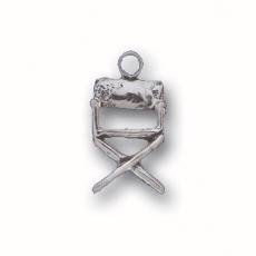 Charms. Sterling Silver, 9.1mm Width by 8.5mm Length by 15.6mm Height, Director's Chair Charm. Quantity Per Pack: 1 Piece.