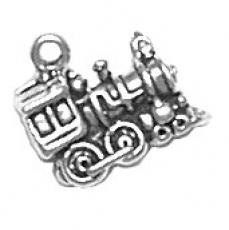 Charms. Sterling Silver, 4.5mm Width by 10.6mm Length by 10.4mm Height, Train Engine Charm. Quantity Per Pack: 1 Piece.