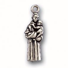 Charms. Sterling Silver, 8.4mm Width by 5.5mm Length by 23.3mm Height, St. Joseph With Baby Jesus Charm. Quantity Per Pack: 1 Piece.