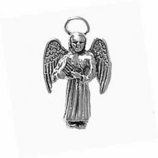 Charms. Sterling Silver, 14.2mm Width by 7.7mm Length by 23.9mm Height, Angel Charm. Quantity Per Pack: 1 Piece.