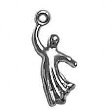 Charms. Sterling Silver, 8.0mm Width by 2.8mm Length by 20.9mm Height, Ghost Charm. Quantity Per Pack: 1 Piece.