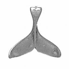 Charms. Sterling Silver, 14.2mm Width by 4.2mm Length by 14.3mm Height, Whale Tail Charm. Quantity Per Pack: 1 Piece.