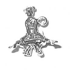 Charms. Sterling Silver, 16.4mm Width by 10.9mm Length by 15.7mm Height, Gymnast Charm. Quantity Per Pack: 1 Piece.