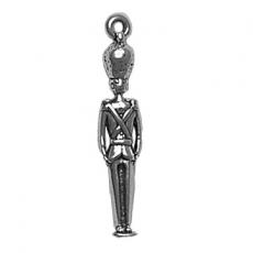 Charms. Sterling Silver, 3.4mm Width by 4.4mm Length by 28.0mm Height, Nutcracker Charm. Quantity Per Pack: 1 Piece.