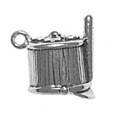 Charms. Sterling Silver, 13.4mm Width by 9.8mm Length by 13.4mm Height, Majorette Hat Charm. Quantity Per Pack: 1 Piece.