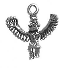 Charms. Sterling Silver, 14.1mm Width by 3.7mm Length by 14.3mm Height, Eagle Dancer Charm. Quantity Per Pack: 1 Piece.