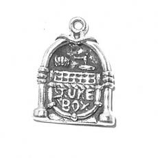 Charms. Sterling Silver, 14.0mm Width by 4.7mm Length by 18.0mm Height, Jukebox Charm. Quantity Per Pack: 1 Piece.