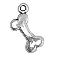 Charms. Sterling Silver, 8.4mm Width by 2.4mm Length by 14.8mm Height, Bone Charm. Quantity Per Pack: 1 Piece.