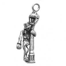 Charms. Sterling Silver, 10.2mm Width by 7.0mm Length by 26.1mm Height, Drunk Guy Charm. Quantity Per Pack: 1 Piece.