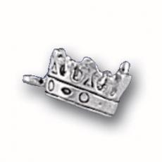 Charms. Sterling Silver, 10.2mm Width by 6.1mm Length by 13.8mm Height, Crown Charm. Quantity Per Pack: 1 Piece.