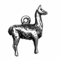 Charms. Sterling Silver, 16.4mm Width by 5.3mm Length by 18.7mm Height, Llama Charm. Quantity Per Pack: 1 Piece.