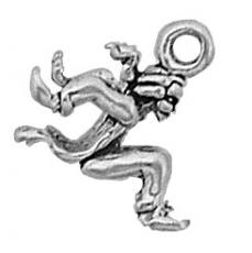 Charms. Sterling Silver, 10.4mm Width by 5.9mm Length by 10.7mm Height, Lord-a-Leaping Charm. Quantity Per Pack: 1 Piece.