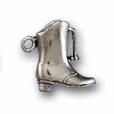 Charms. Sterling Silver, 16.3mm Width by 5.9mm Length by 13.5mm Height, Majorette Boot Charm. Quantity Per Pack: 1 Piece.