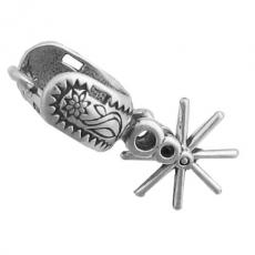 Charms. Sterling Silver, 12.0mm Width by 11.1mm Length by 24.0mm Height, Spur Charm. Quantity Per Pack: 1 Piece.