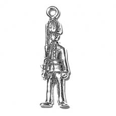 Charms. Sterling Silver, 7.6mm Width by 4.0mm Length by 26.3mm Height, Buckingham Guard Charm. Quantity Per Pack: 1 Piece.