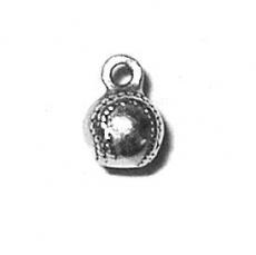 Charms. Sterling Silver, 5.9mm Width by 5.9mm Length by 8.5mm Height, Baseball Charm. Quantity Per Pack: 1 Piece.