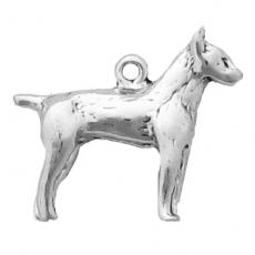 Charms. Sterling Silver, 19.0mm Width by 5.8mm Length by 16.4mm Height, Jack Russel Terrier Dog Charm. Quantity Per Pack: 1 Piece.