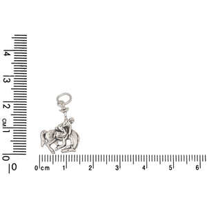 Sterling Silver, 14.8mm Width by 1.9mm Length by 19.8mm Height, Bucking Bronco Charm. Quantity Per Pack: 1 Piece.