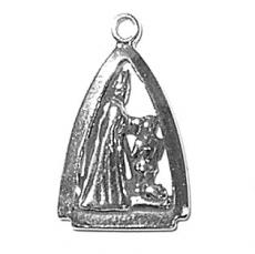 Charms. Sterling Silver, 11.5mm Width by 2.8mm Length by 18.8mm Height, Confirmation Charm. Quantity Per Pack: 1 Piece.