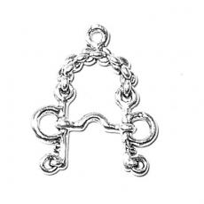 Charms. Sterling Silver, 17.8mm Width by 2.8mm Length by 21.2mm Height, Bridle / Pelham Charm. Quantity Per Pack: 1 Piece.